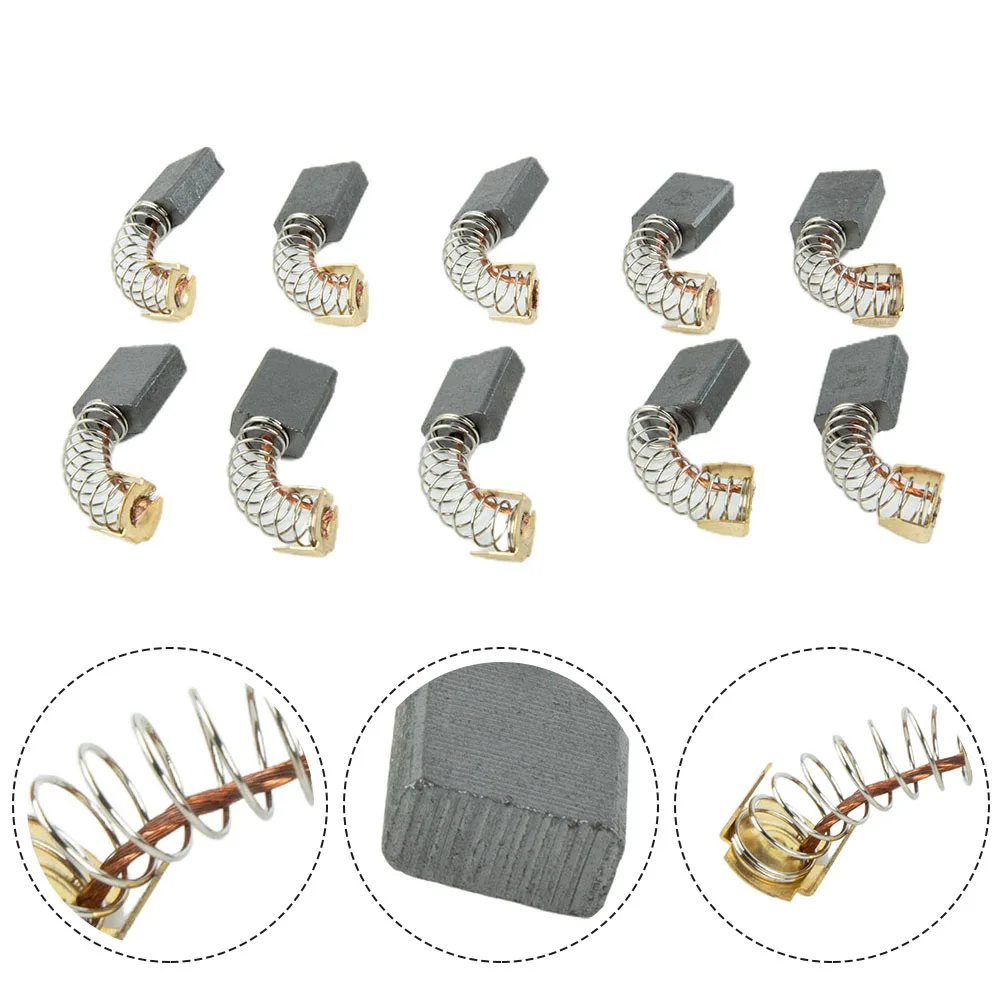 10 pz fabbrica officina spazzola di carbone motore spazzola 10 pz/set 10 pz 6*12*20mm sostituzione accessori spazzola riparazione parte famiglia