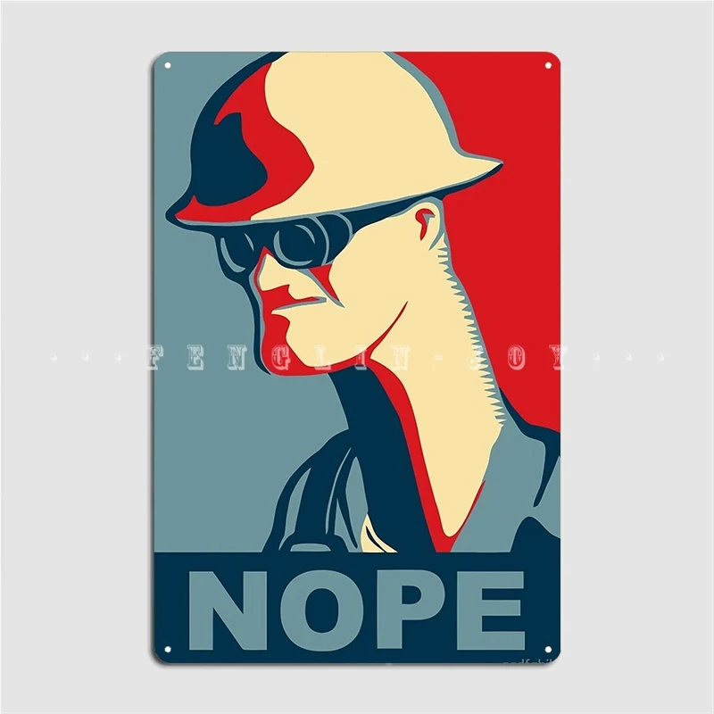 Team Fortress 2 Engineer Nope.Avi Poster Metal Plaque Wall Pub Living Room Decoration Wall Plaque Tin Sign Posters