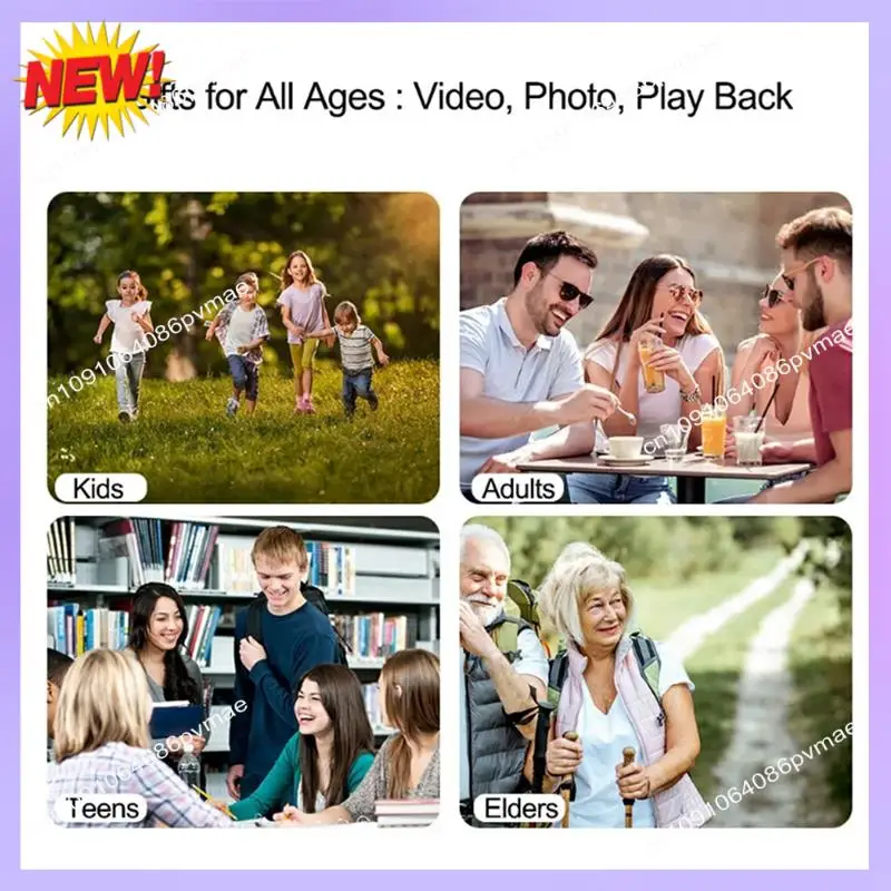 كاميرا T24C 4K 20MP CCD الرقمية مع التركيز التلقائي كاميرا فيديو مدمجة 18X تكبير مضاد للاهتزاز بطاقة 32 جيجابايت للأطفال الطلاب #5