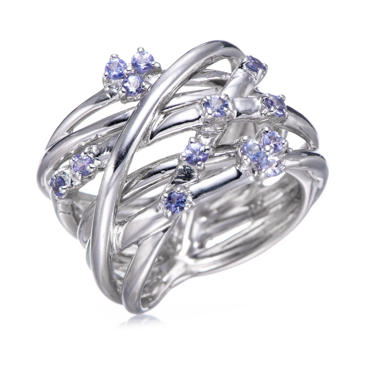 

Tanzanite Rhodium Over Sterling Silver Ring