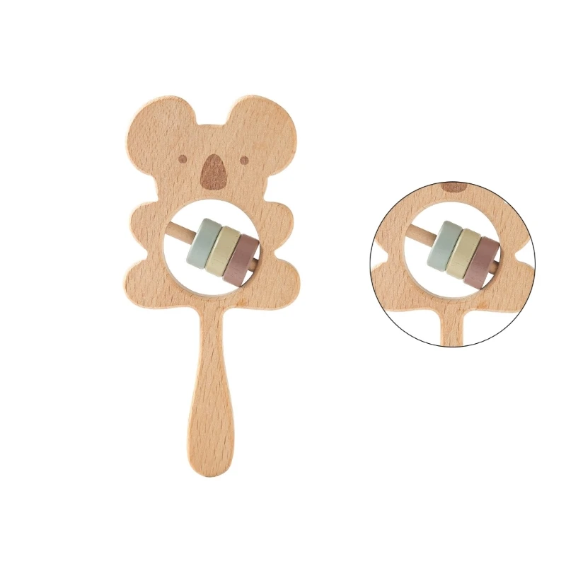 การ์ตูน Koala/นกฮูก Rattle ของเล่นเด็กไม้ของเล่นรูปสัตว์ Rattle Teether ของเล่นเด็กวัยหัดเดิน Appease Sleeping ของขวัญ