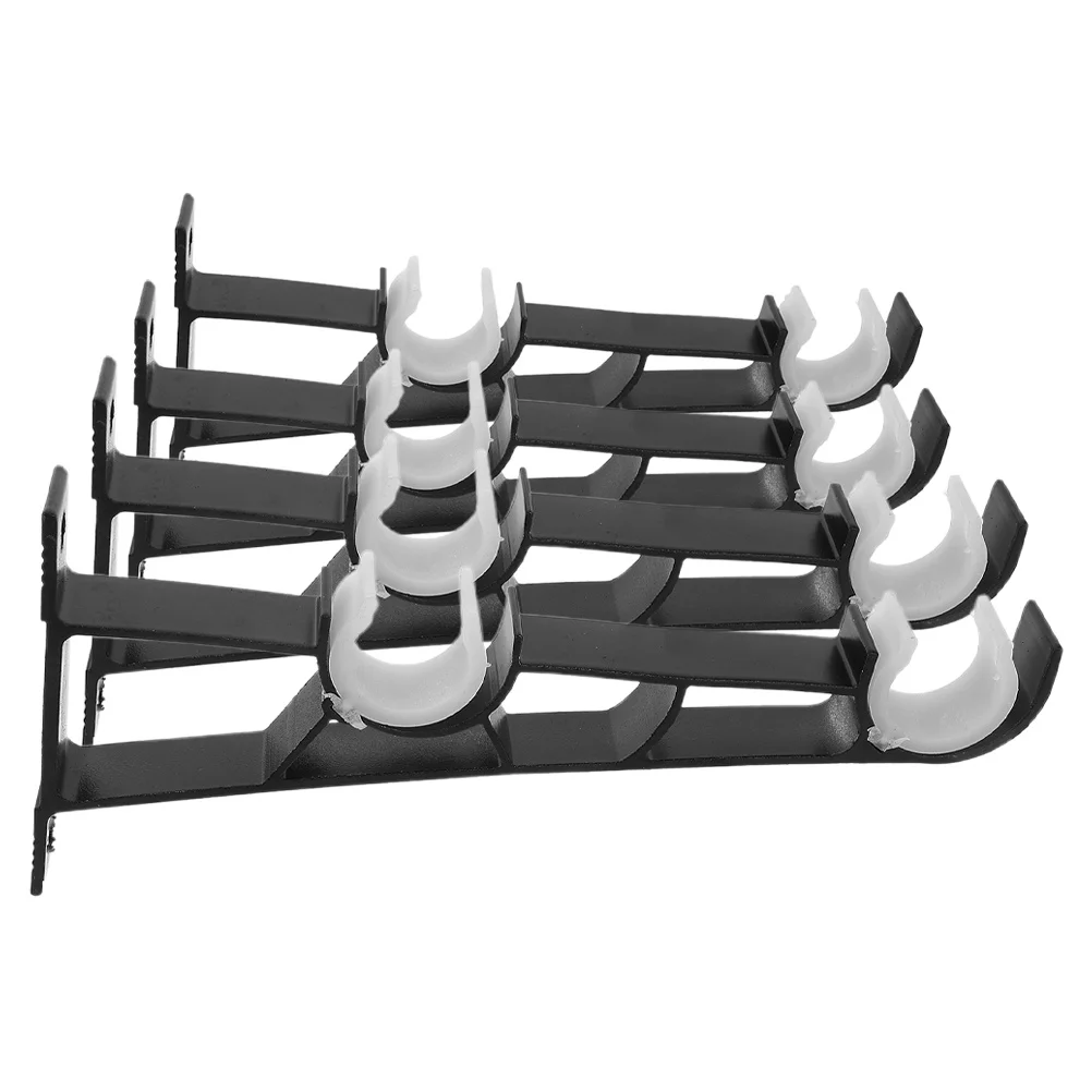 

4 шт., кронштейн для карниза, двойной держатель, крючки для подвешивания, прочное основание, простая установка, современный дизайн интерьера, стильное окно