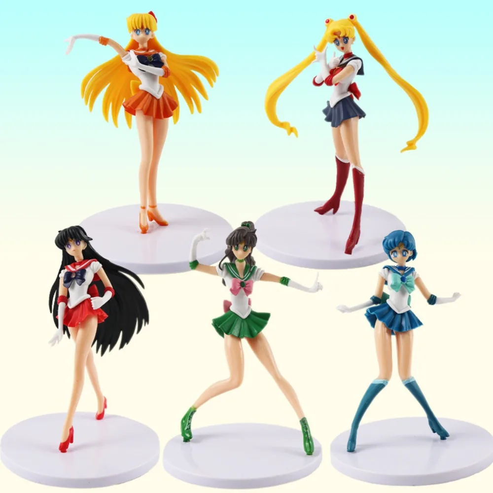 

Anime Character Beautiful Girl Figurine, Usagi Tsukino, Ami Mizuno Figurine Model Desktop Ornament