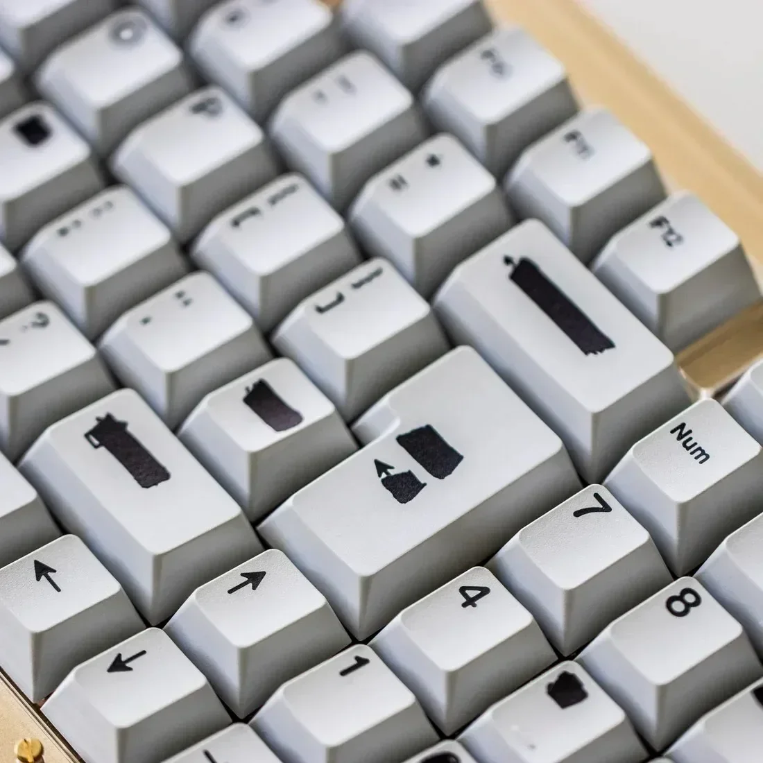 GMK Redacted Cherry Profile 5-side Dye Sublimation PBT Mechanical Keyboard  Keycaps