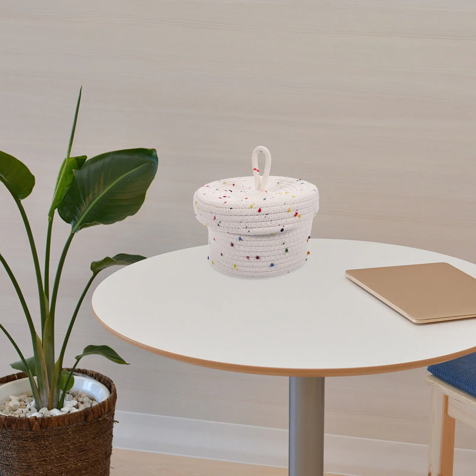 

Cotton Rope Baskets for Storage Multi- Dorm Organizer Modern Classic Design Sundry Container Decorative Box