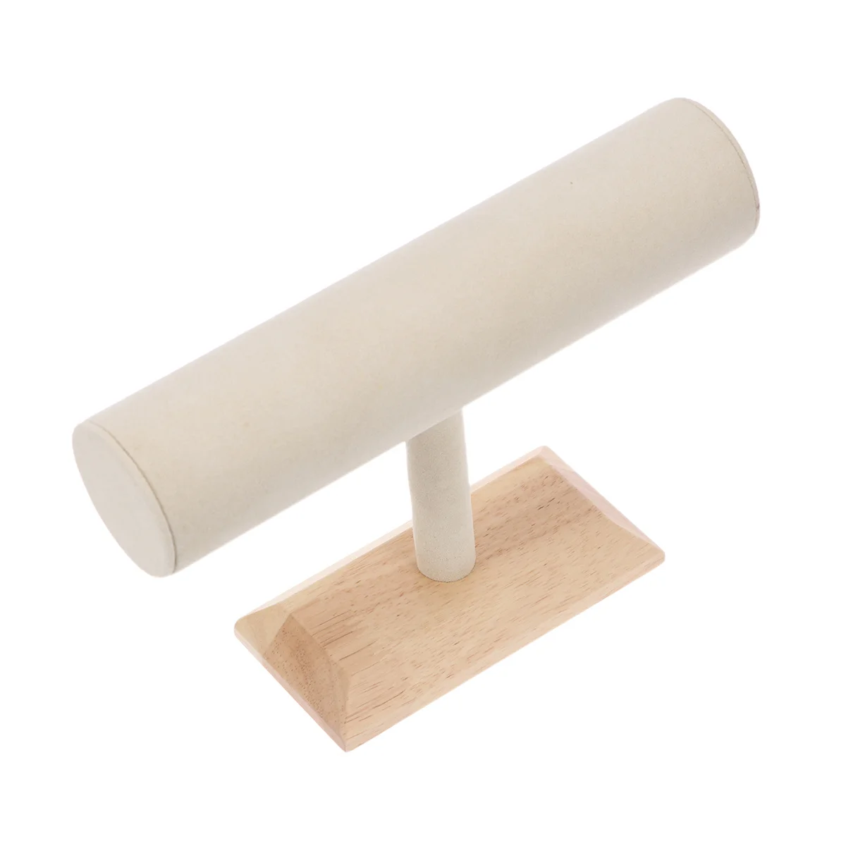 سوار مجوهرات خشبي أبيض على شكل حرف T عرض موقف رف حامل مُنظِم متين للمنزل متجر تخزين الإسورة حامل سوار