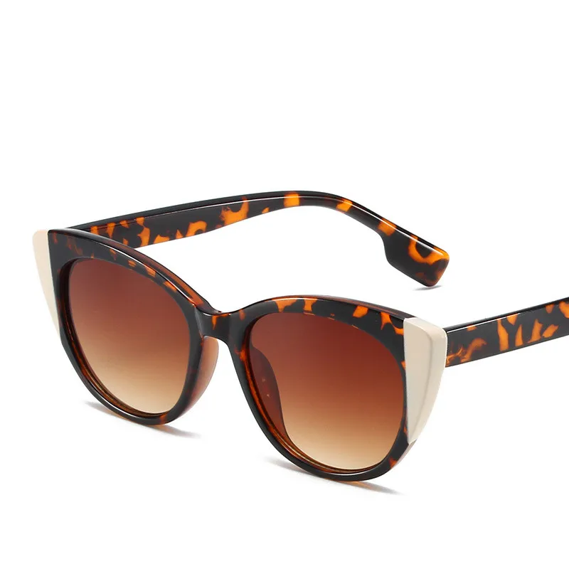 2024 New Vintage Cat Eye Sunglasses Women Fashion Brand Luxury Retro Shades Sun Glasses Travel  Double Color Blocking Eyewear image 5