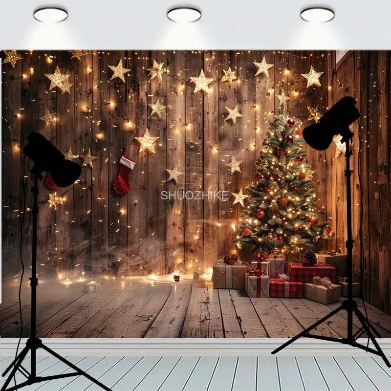 

Living Room Decoration Christmas Day Photo Studio Background Window Winter Snow Family Party New Year Photography Backdrop AG-06