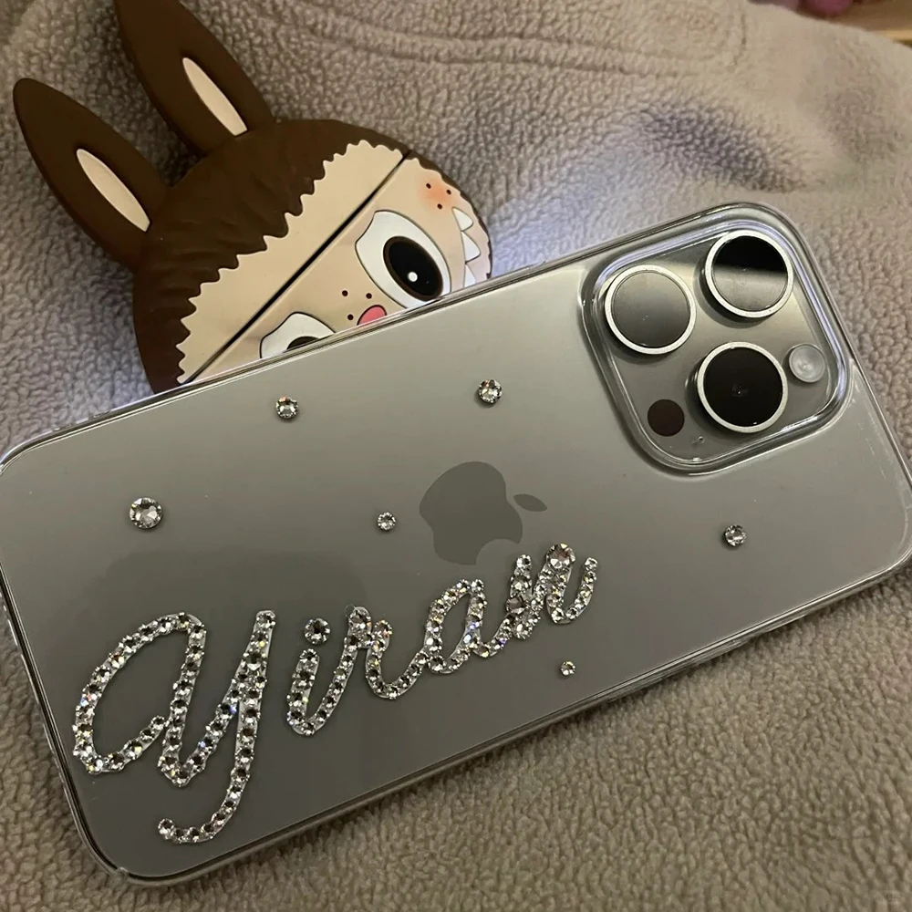 Customization Rhinestone name , ID , LOGO , Slogan , Wish , Motto , Oath For iPhone , Samsung ,Huawei, XiaoMi , Google and other