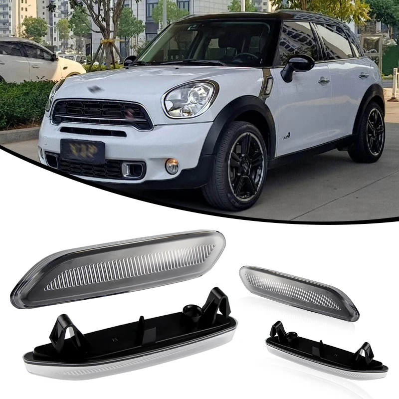 2PCS Canbus For Mini Cooper R60 Countryman 2010-2017 R61 Paceman 12-2017 Front OEM Side Marker Lights Clear/Smoked Lens NO Light