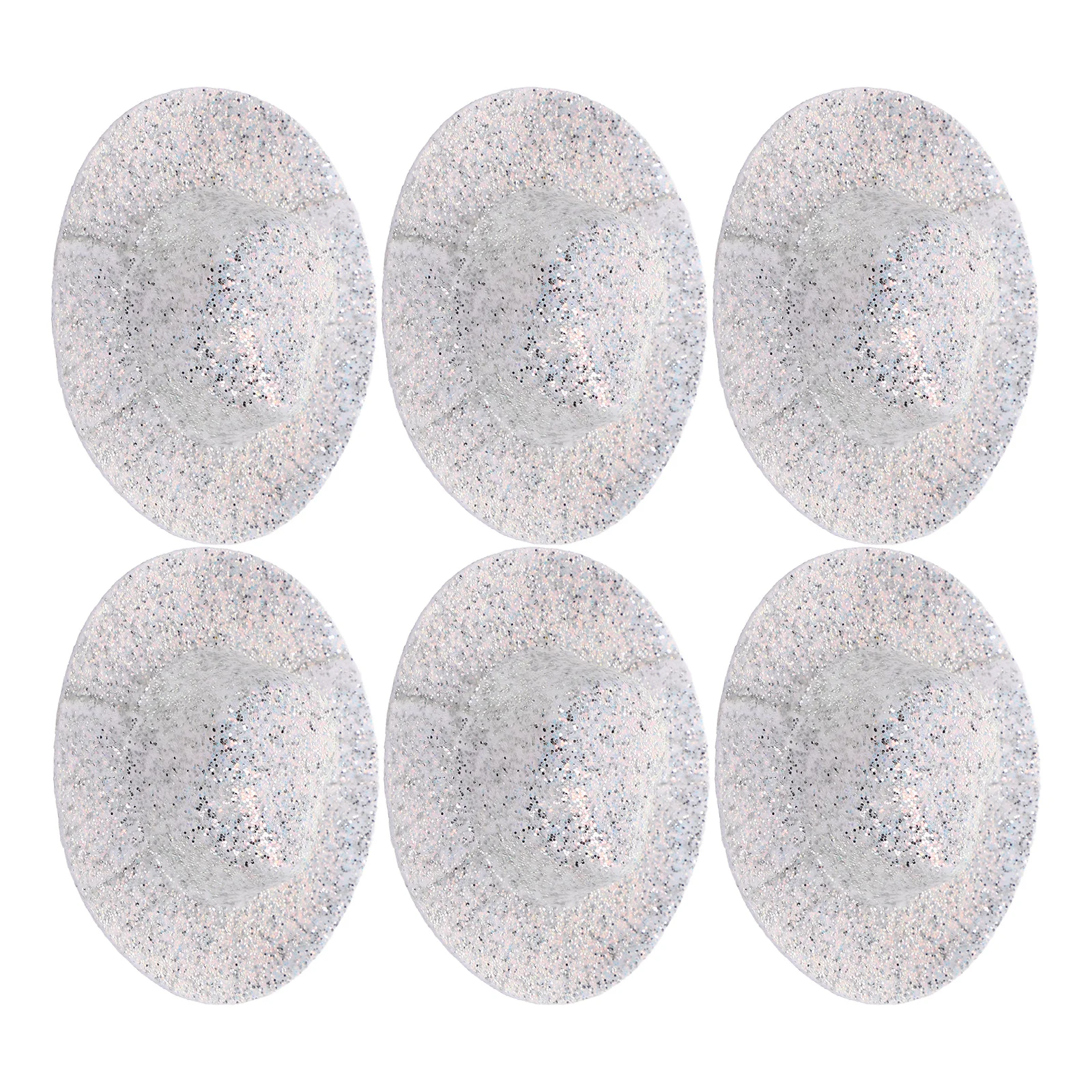

6 Pcs Glitter Mini Denim Hat Cowboy Cute Hats Ornament for Cloth Little Kids