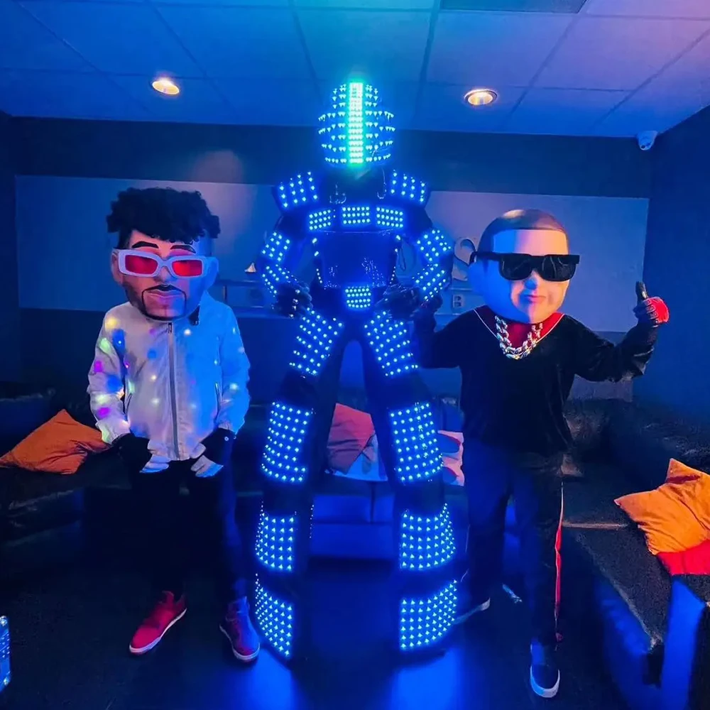 

RGB Color Change LED Light Robot Costume Clothing Robot LED Stilts Walker Suit jacket Event Costume Led Robot