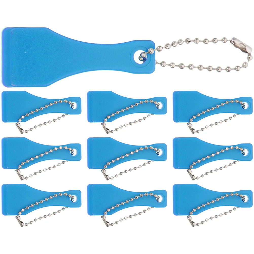 

20pcs Scratchers Durable Plastic Scraper Tools Red Color Keychain Scratch Off Tool for Tickets Art Supplies