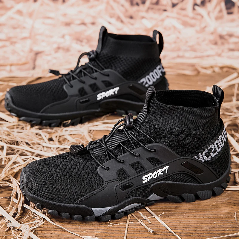 

Men's Hiking Shoes Outdoor Sports Shoes Breathable and Wear-resistant Mesh Anti Slip Walking Shoes Suitable for Outdoor Bicycles