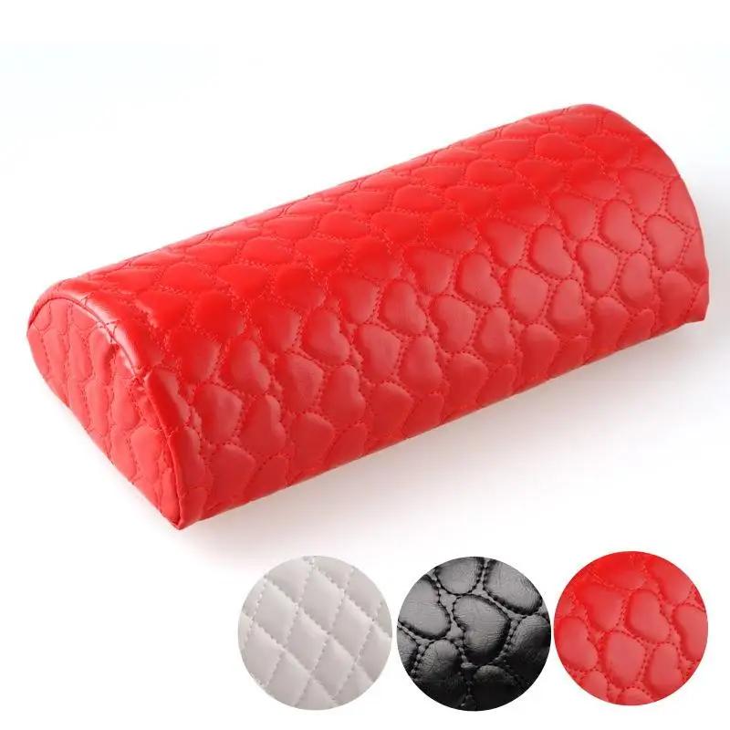1Pc Manicure Hand Pillow Cushion And Pillow Square Heart Leather Hand Pillow Nail Salon Nail Tools