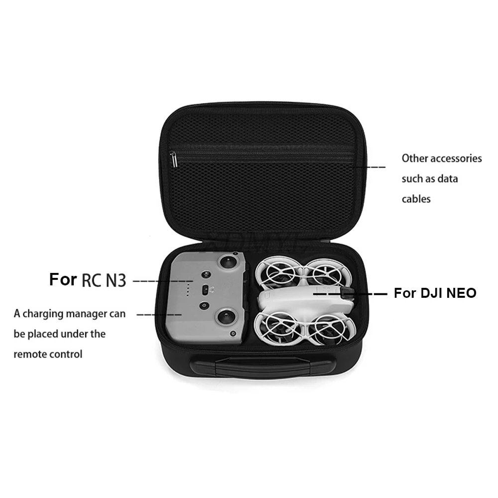 Waterproof Handbag For DJI Neo RC N3 Remote Control Suitcase Body Case Suitcase Carrying Case For DJI NEO Drone Accessories