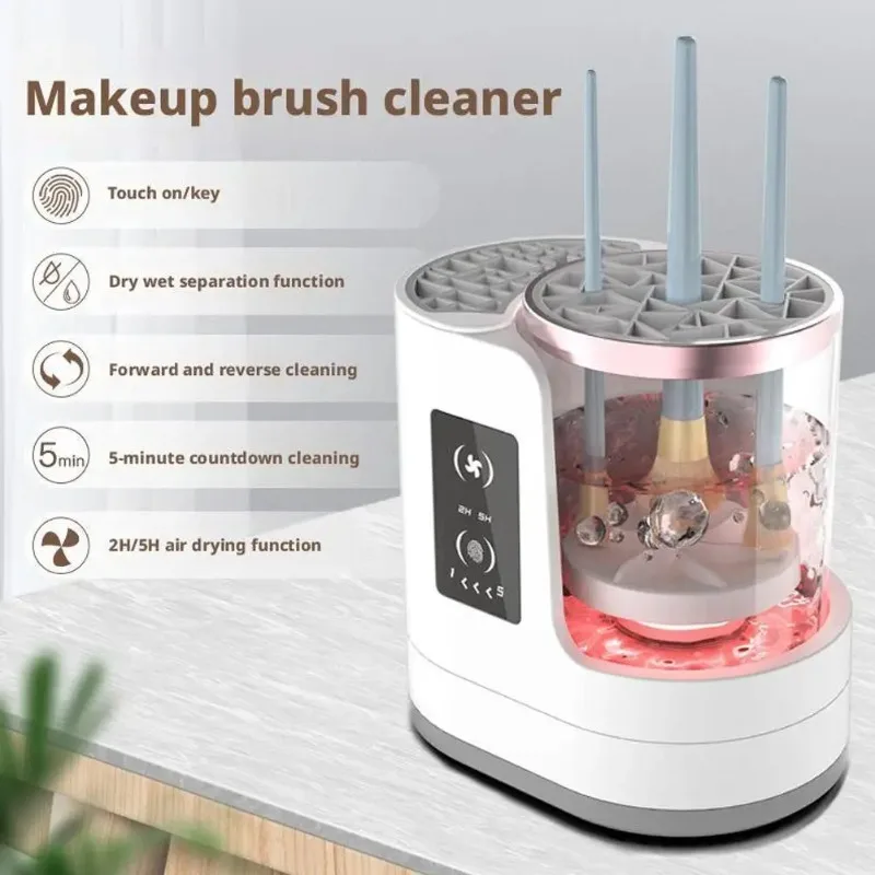 

3-in-1 electric makeup brush cleaner with brush drying function, portable automatic USB makeup brush cleaning tool