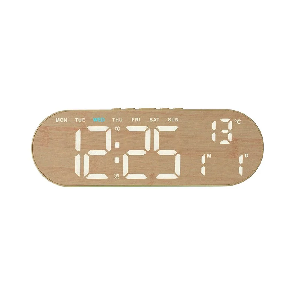 Hotel Room Clock Digital Desk Clock For Interior Decoration Temperature Display Robust ABS Build Clear Screen View