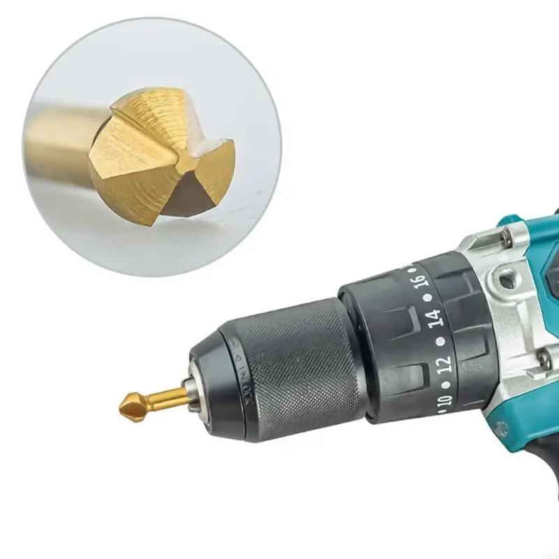 Y5GD 6 / 7PCS CounterSink Chanfread Bit Bit, 5 flûtes à 90 degrés Countering