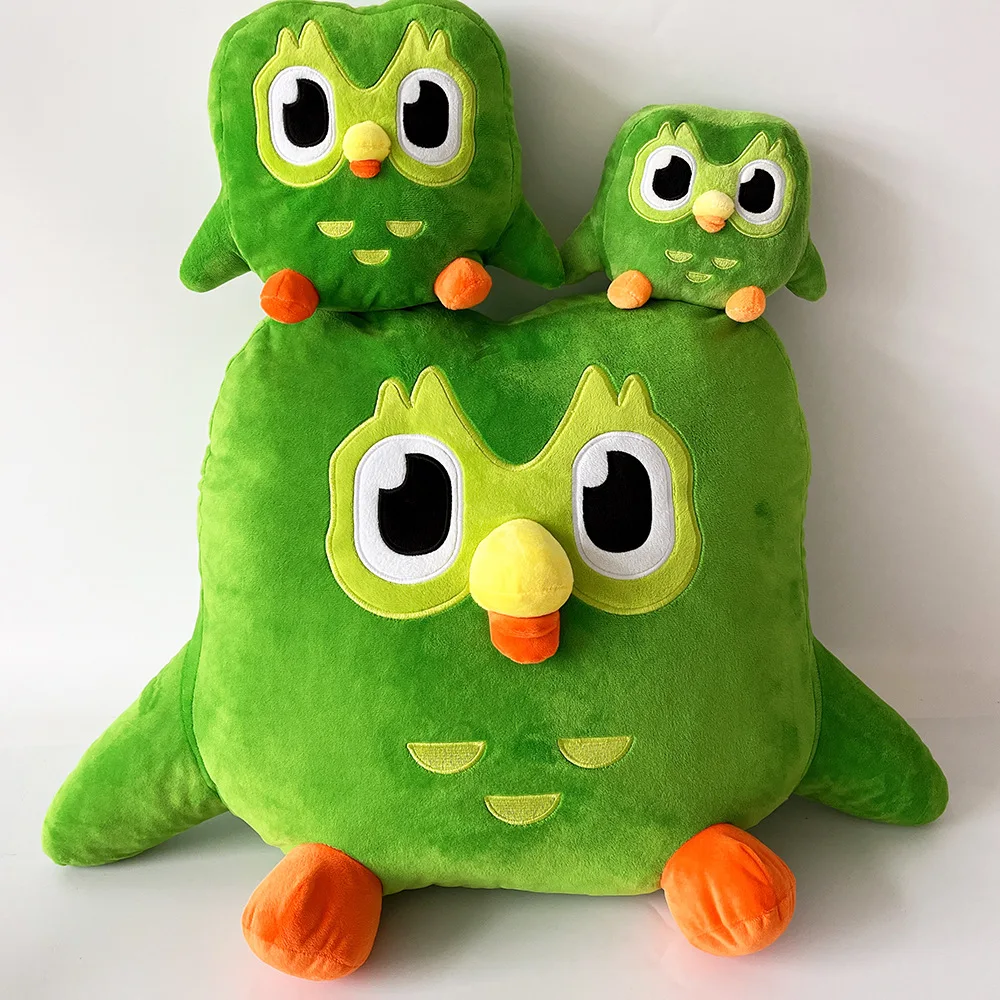 20CM Duolingo Lily hibou en peluche poupées dessin animé peluche peluche jouet anniversaire cadeau de noël pour les enfants