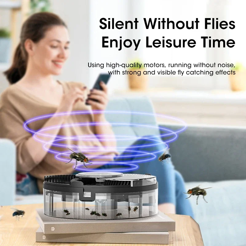 Electric Fly Killer USB Automatic Fly Feeder Indoor and Outdoor Insect Killer Insect Repellent Detachable Kitchen Pest Catcher