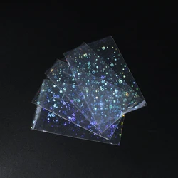 50PCS 61x88mm Rainbow Laser Transparent Trading Card Sleeve Holder TCG Cards Protector Game King Card Storage Sleeves Case