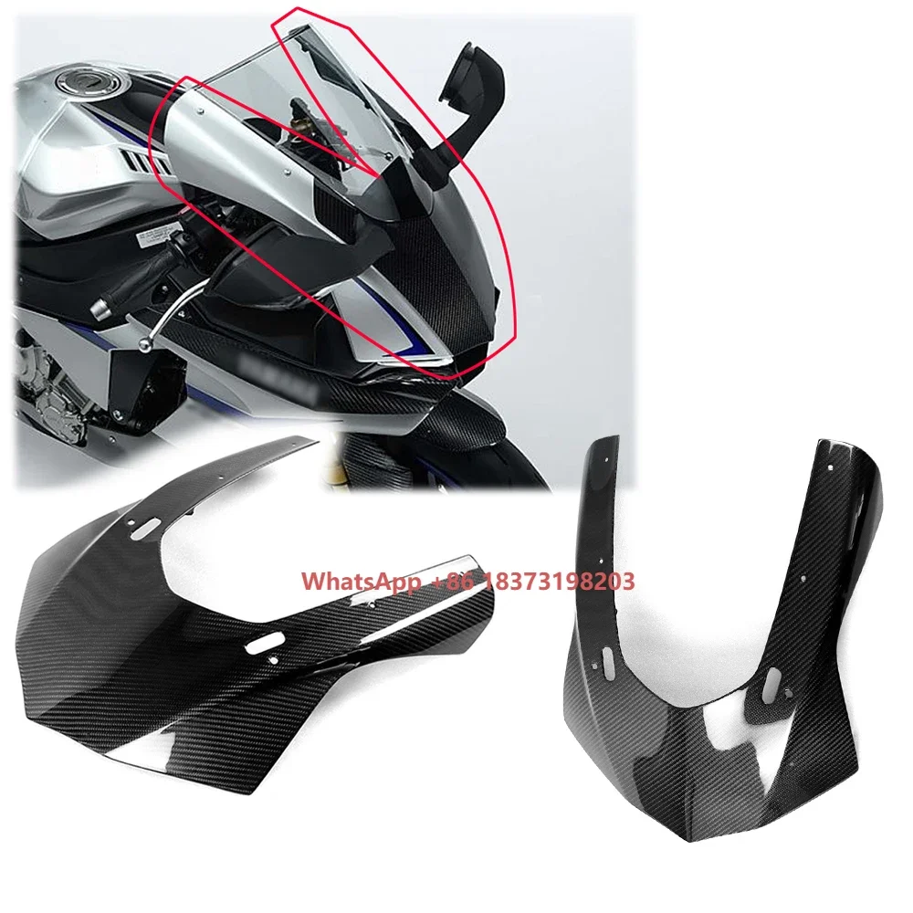 

Motorcycle Carbon Fiber Front Fairing Cowl Front Fairing Panels Head Cowl for R1 R1M 2015 2016 2017 2018