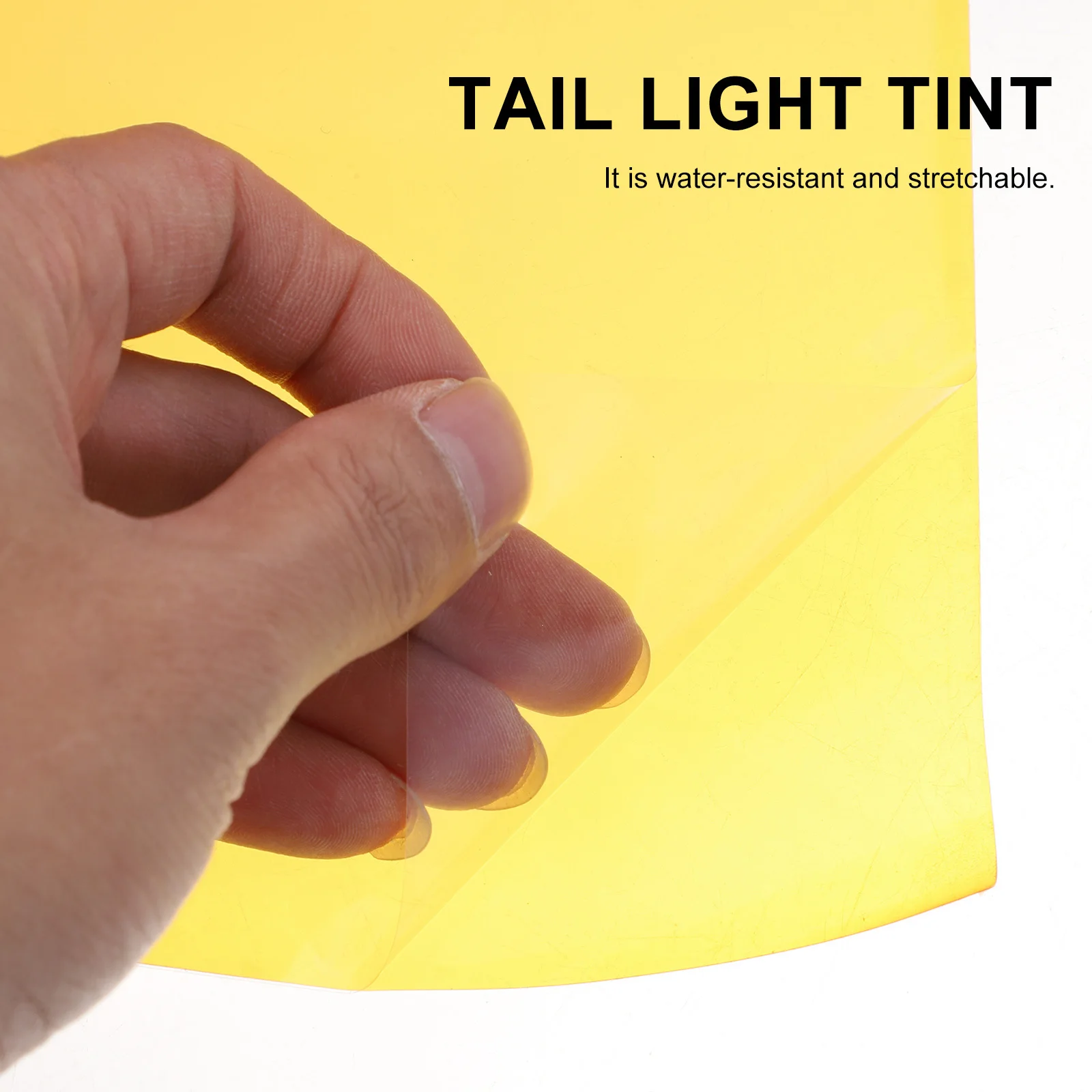 

30X120Cm Orange Headlight Tint Film Car Light Scratch Protection Heat Water Resistant Stretchable Removable Tint Vinyl Wrap For