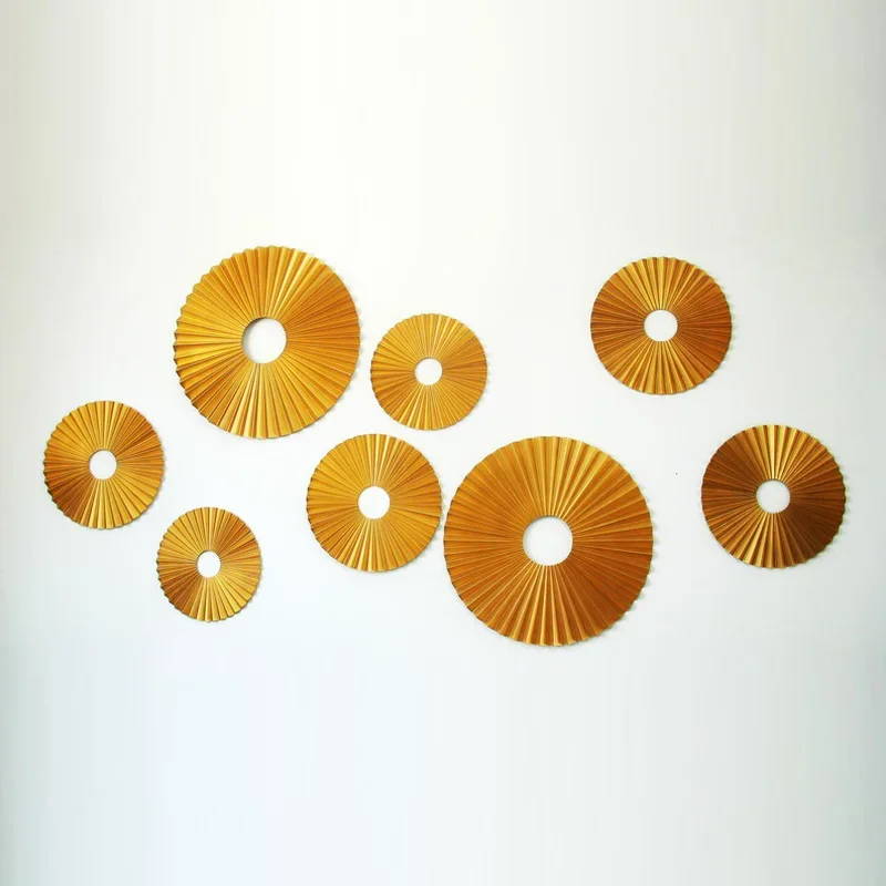 

Top Quality Set 8 of Chinese Wall Decor 100% Handmade Flower Metal ornaments for Hotel Decorations