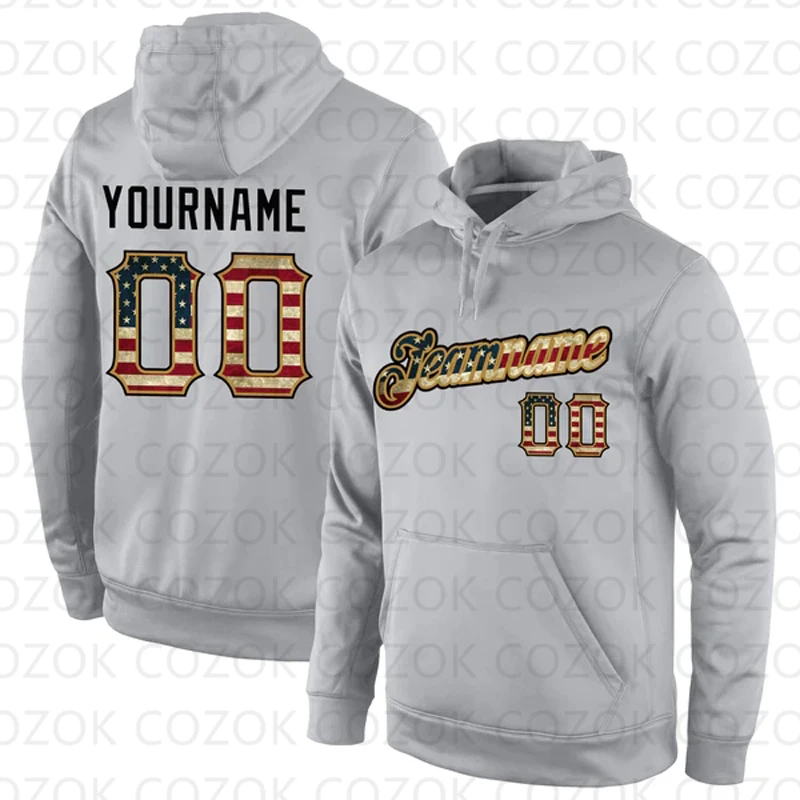 

Customized Hoodie Gray Jersey 3D Printed Unisex Pullovers Hoodie Casual Sweatshirts