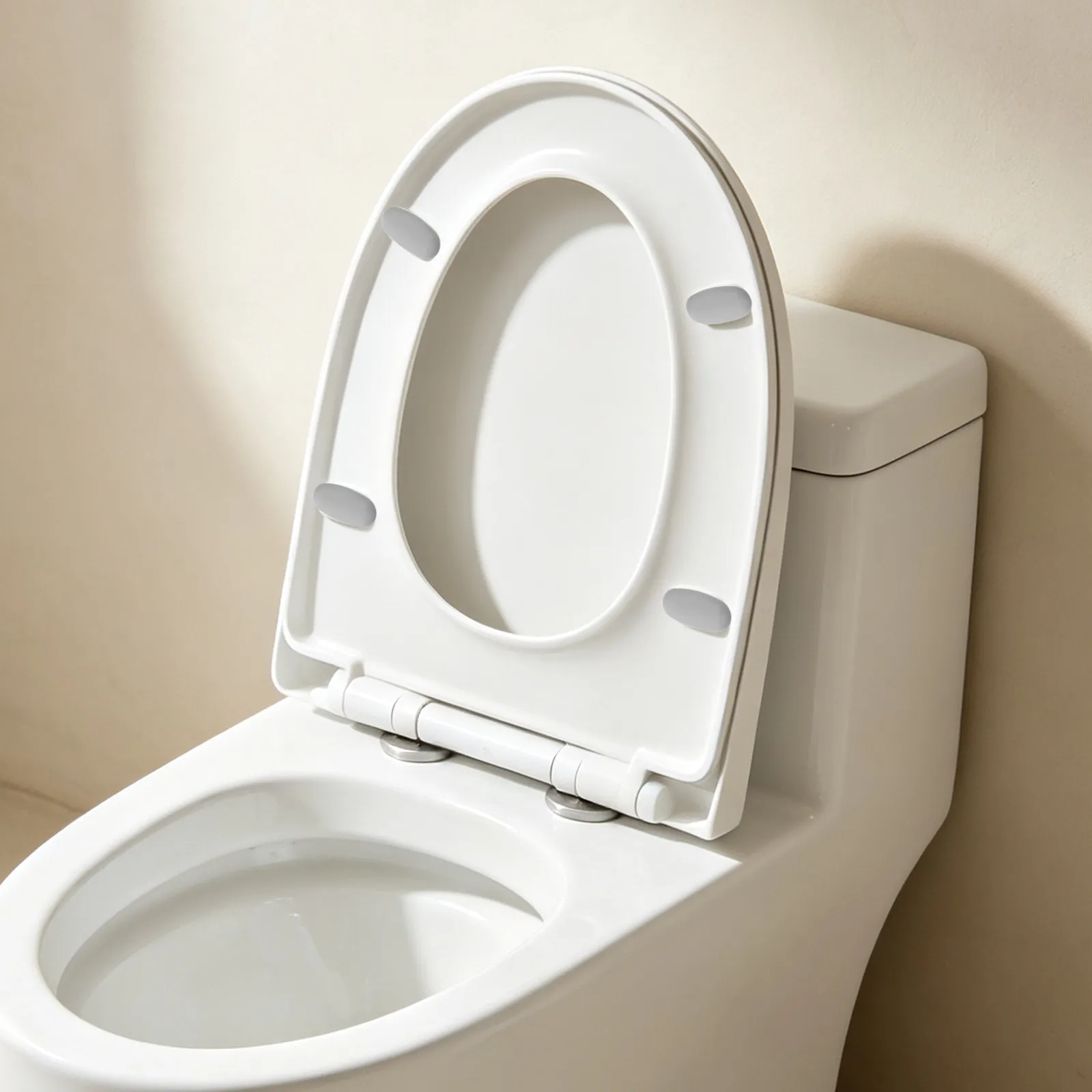 4Pcs Toilet Seat Buffers Pad Grey Precise Fit Shock Absorbing Bumpers Silent Close Toilet Seat Cushioning Bumper Replacement