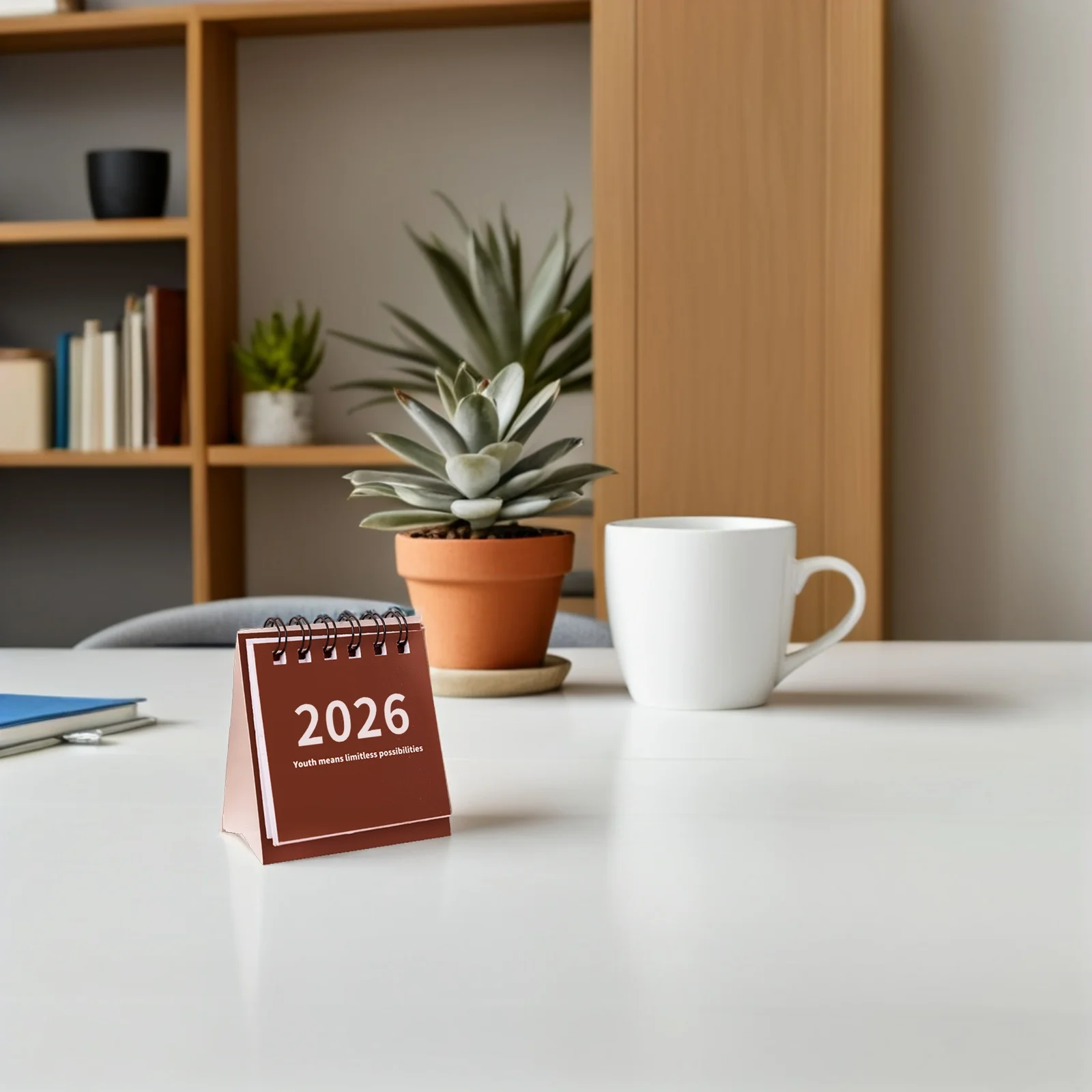 

4Pcs Mini Desk Calendar 2026 Compact Monthly Planner Organizer Small Desktop Standing Flip for Home Office School