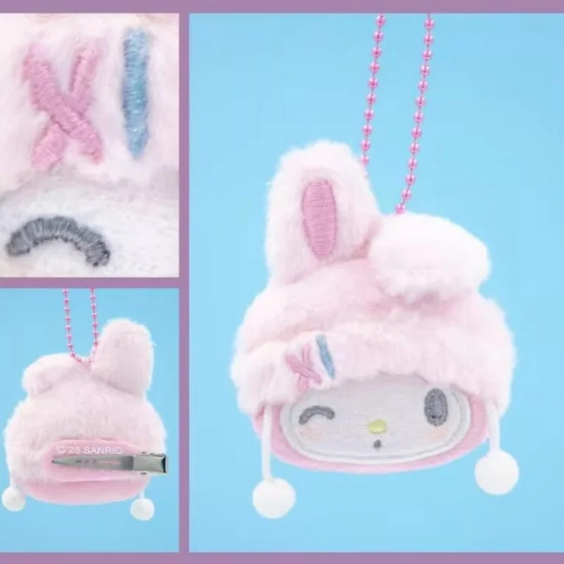 サンリオ マイメロディ 50 周年記念 ソフトぬいぐるみキーホルダー ボビーピンキーホルダー イタバッグ ジッパー装飾 ヘアピン 髪飾り 女の子ギフト