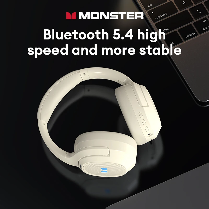 Monster XKH02 عقال Bluetooth5.4 سماعة HIFI جودة الصوت ستيريو سماعات الموسيقى ANC إلغاء الضوضاء الألعاب سماعات أذن رياضية