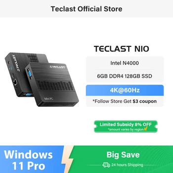 كمبيوتر صغير Teclast N10 Intel N4000 Windows 11 Pro DDR4 6GB...