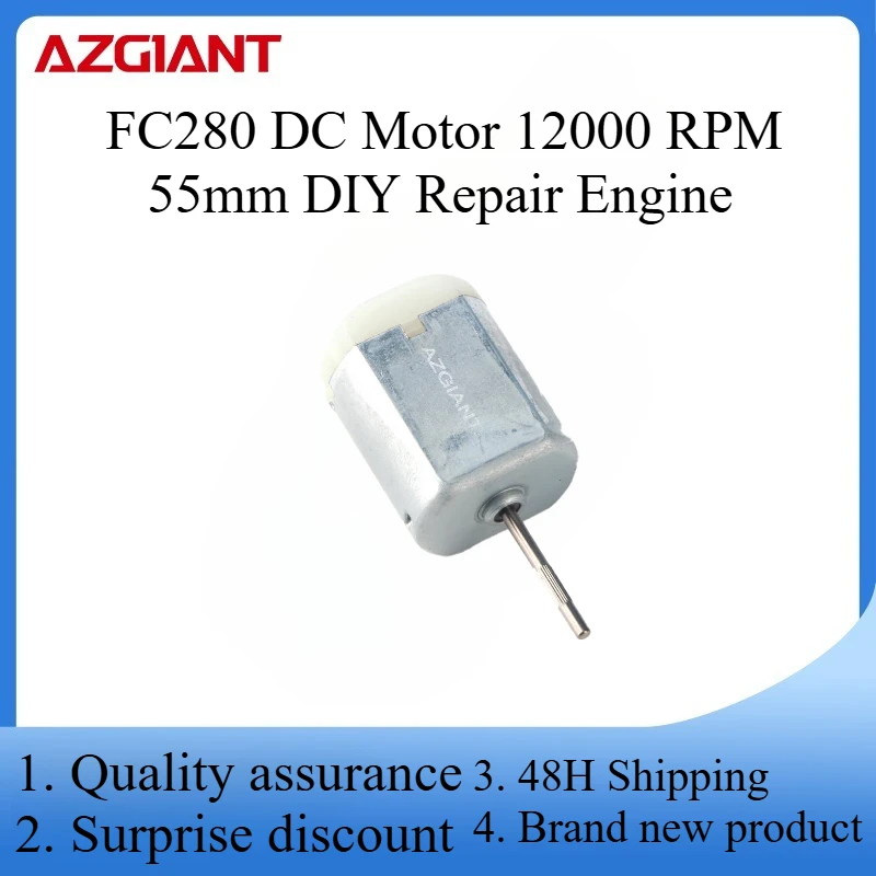

FC280 DC Motor 12000 RPM 55mm DIY Repair Engine For Car Replacement Power OEM Accesseries Reverse Rotation Toy High Quality