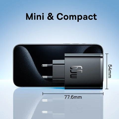 Baseus 65 Вт USB C Зарядное устройство GaN Поддержка QC PD Charge Портативное быстрое зарядное устройство для iPhone 17 16 15 Зарядное устройство для ноутбука Xiaomi