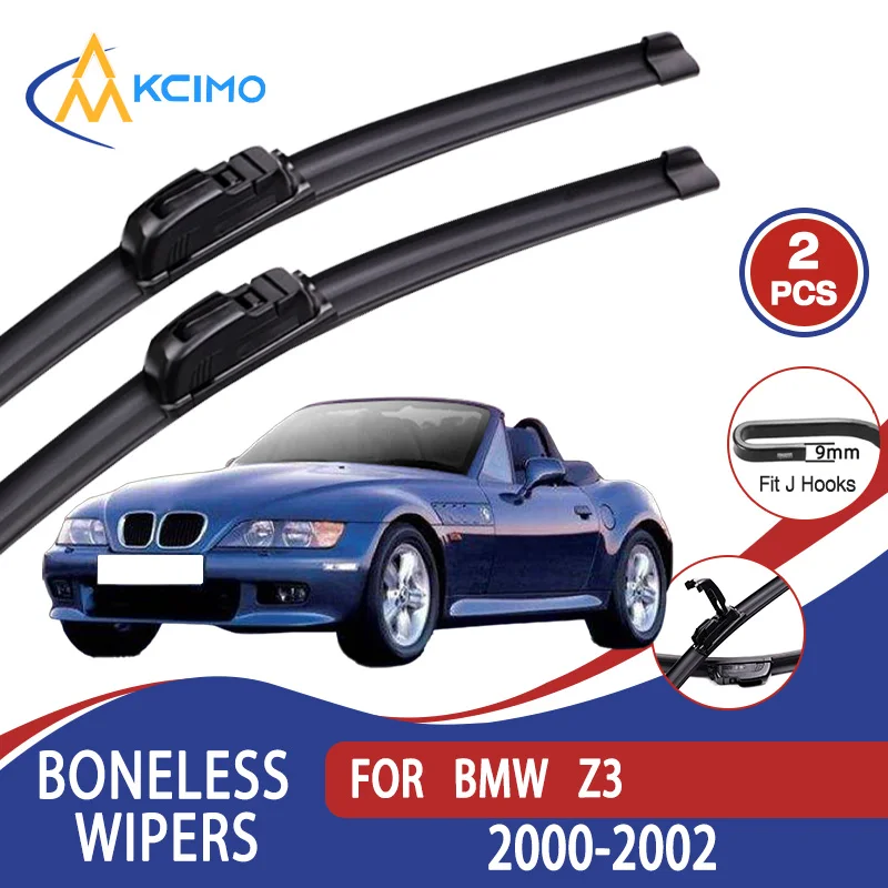 

For BMW Z3 2000-2002 Car Wiper U-type Soft Rubber Boneless Wiper HD Quiet Durable Automotive Wiper 20"+19"
