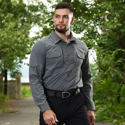 Outdoor Long Shirt Solid Combat Shirts Base Layer Casual Men Clothing Men Camping T Shirt Tactical Airsoft Hunting Clothes