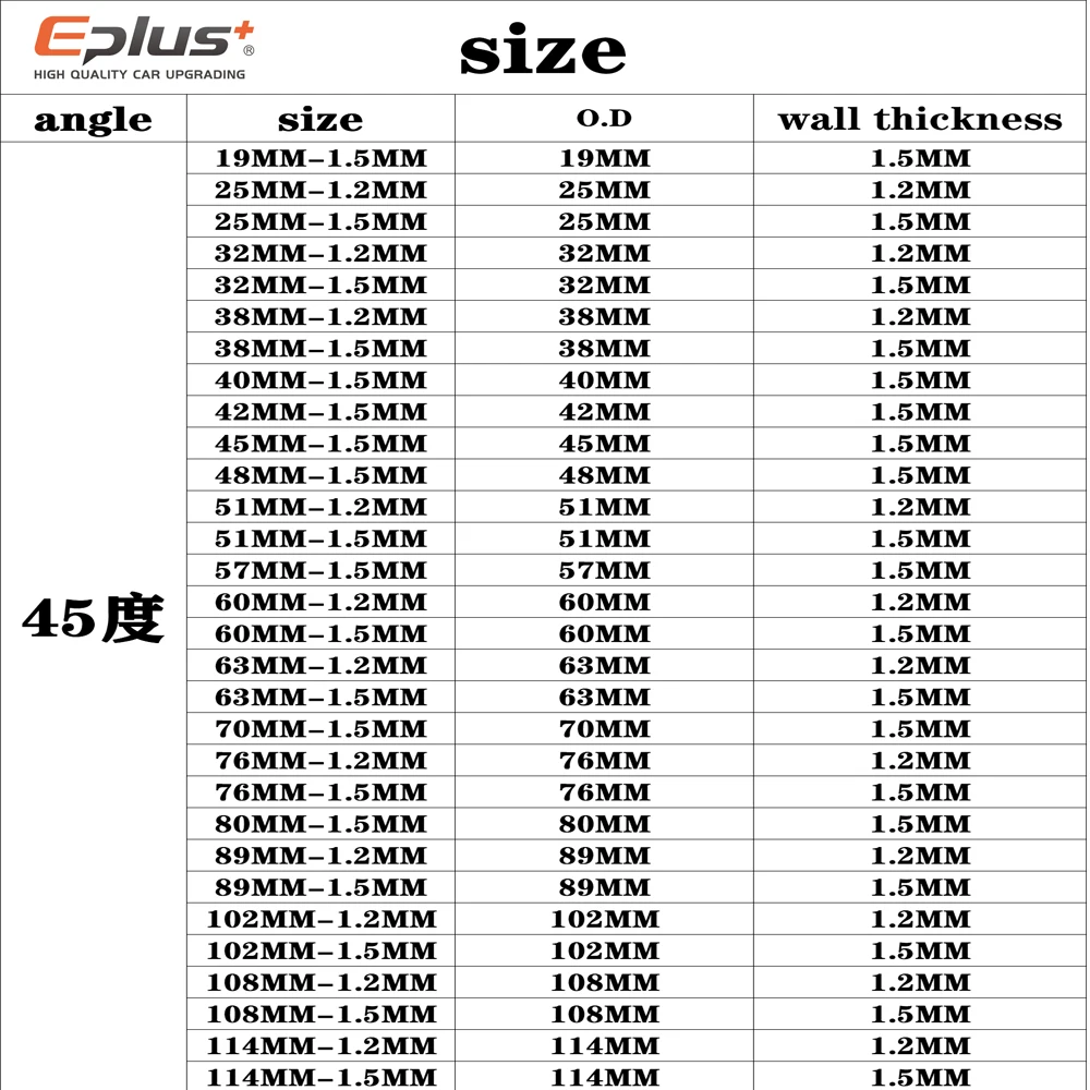 45 درجة 304 الفولاذ المقاوم للصدأ العالمي الكوع وصلة أنابيب لحام صحية سيارة دراجة نارية خمار ماسورة العادم ملحومة الأنابيب #6