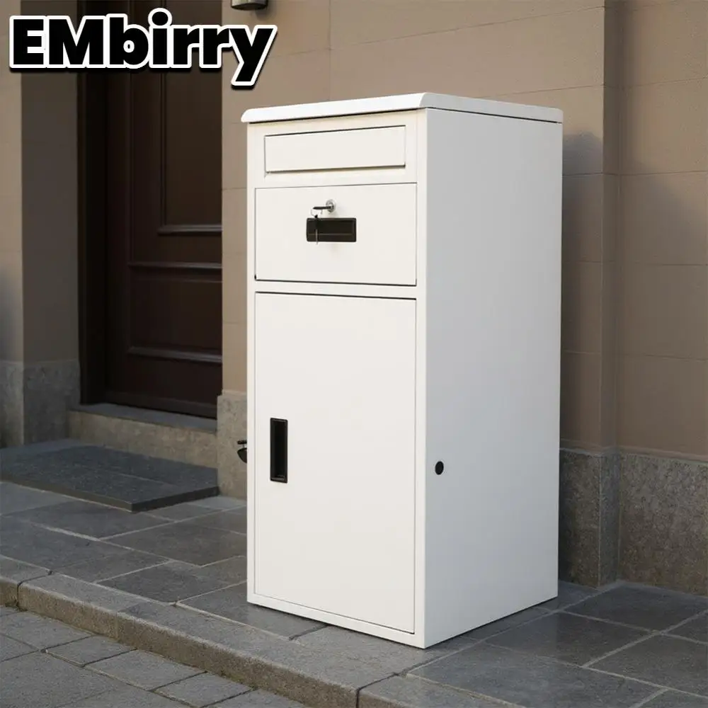 Outdoor Storage Box with Lockable Secure Outdoor Package Delivery Rustproof Package Drop Container for Secure Package Deliveries