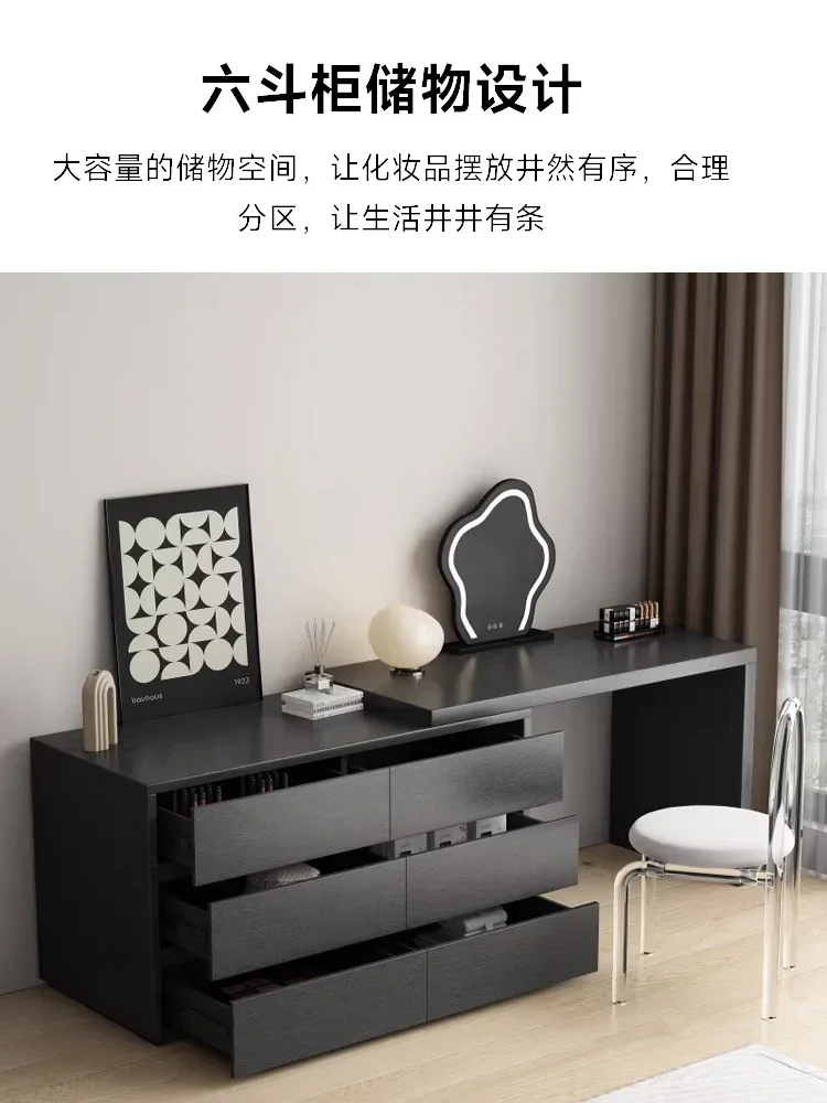 Customized dressing table, small unit, simple modern desk, bucket cabinet, integrated master bedroom, light luxury, expandable s