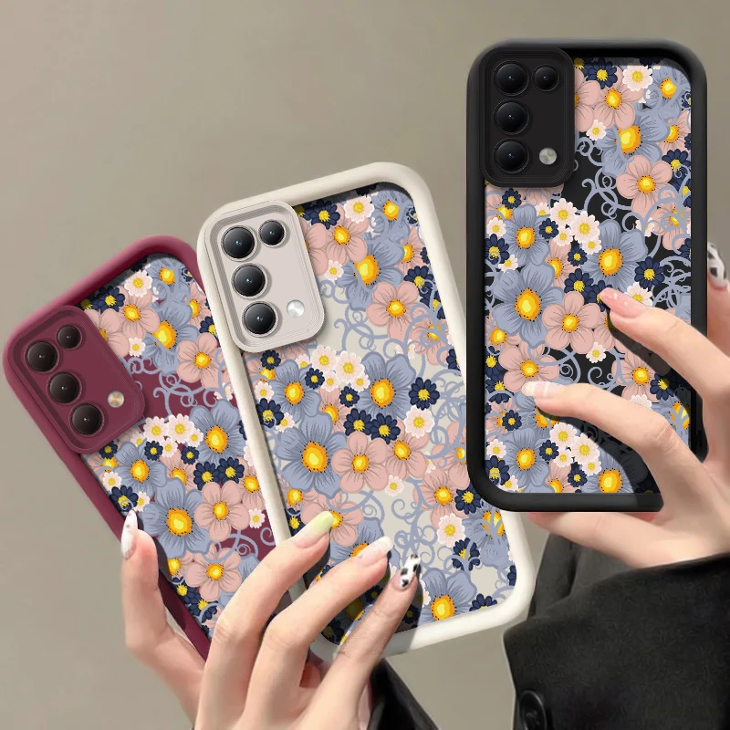 سيليكون زهرة طباعة جراب هاتف ل Vivo V60 V50 V40 Pro V29E V29 V27E V27 V25 V23 V30 SE V30E للصدمات ماتي غطاء من البولي يوريثان #1