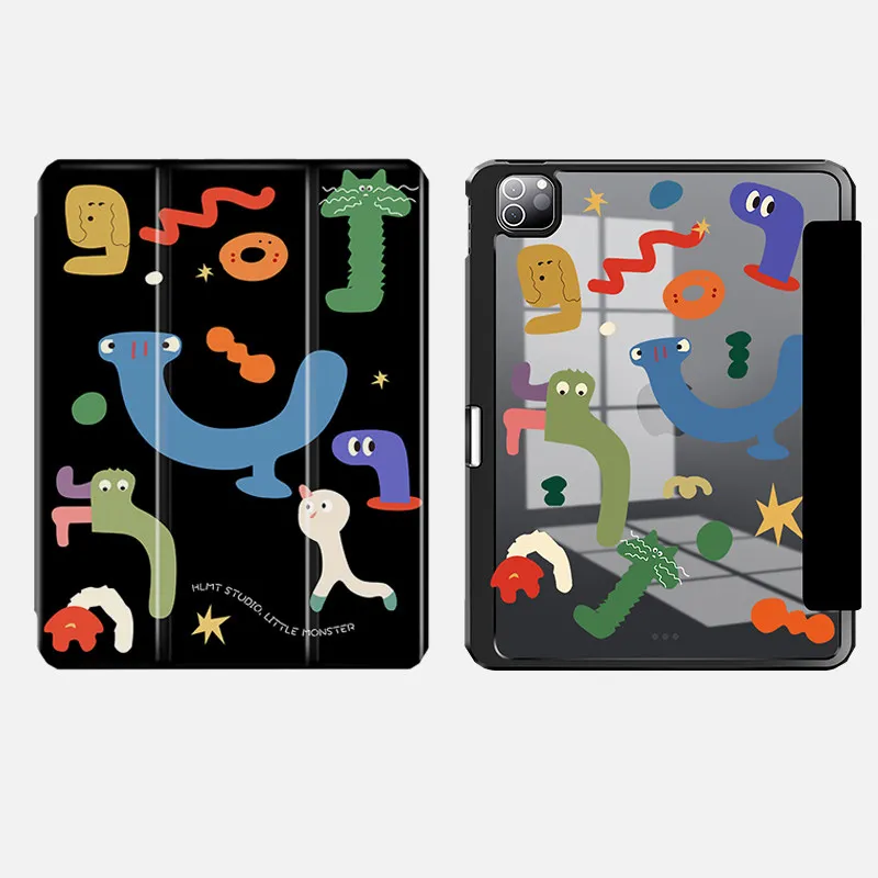 Korean Ins Cute Kitten Tablet Case For iPads Pro 11 13in 2025 Pro 12.9in Air7 10th 11th M4/5 MINI 3+y Fold Rotate Cover y2k