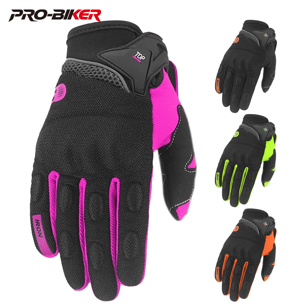 Summer Breathable Full Finger Motorcycle GlovesMotocross Racing Gloves  Non-slip Wear-resistant Touch Screen Moto Biker Gloves