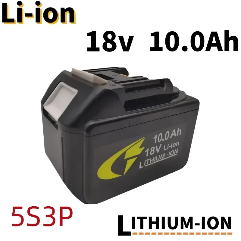 

18V 5S3P 100% 10.0Ah Original New With lithium-ion Battery lpega Replacement BL1860B BL1850 Rechargeable Power Tool Battery