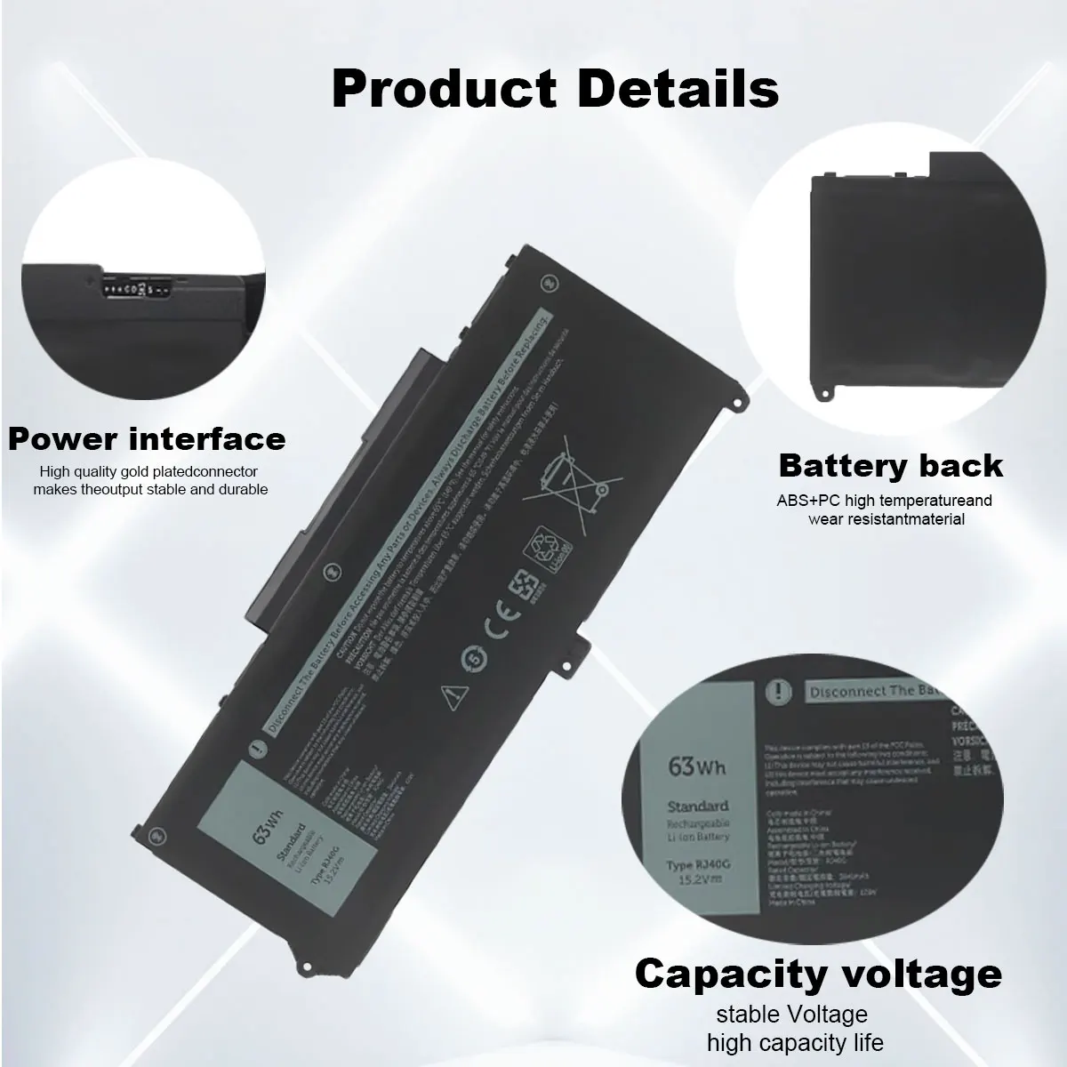 DXT-Bateria do portátil para Dell Precision, 1V1XF, 3560 Series, 01K2CF, 075X16, P104F, P137G, P137G001, Novo