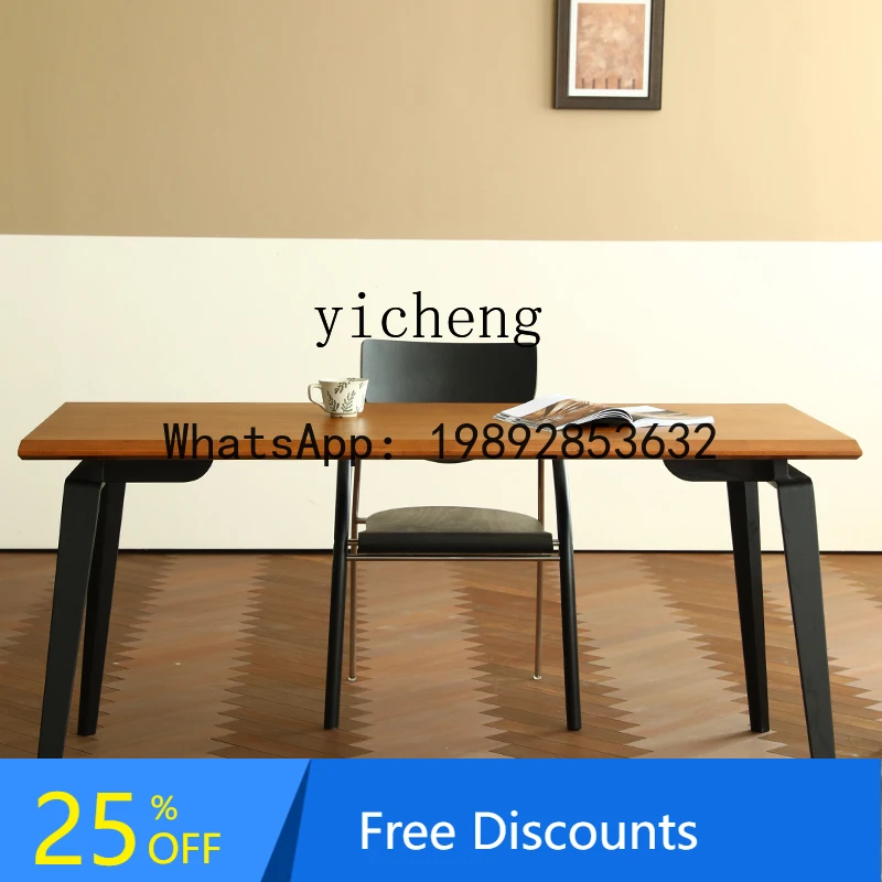 

computer desk desktop long table home desk solid wood retro simple desk