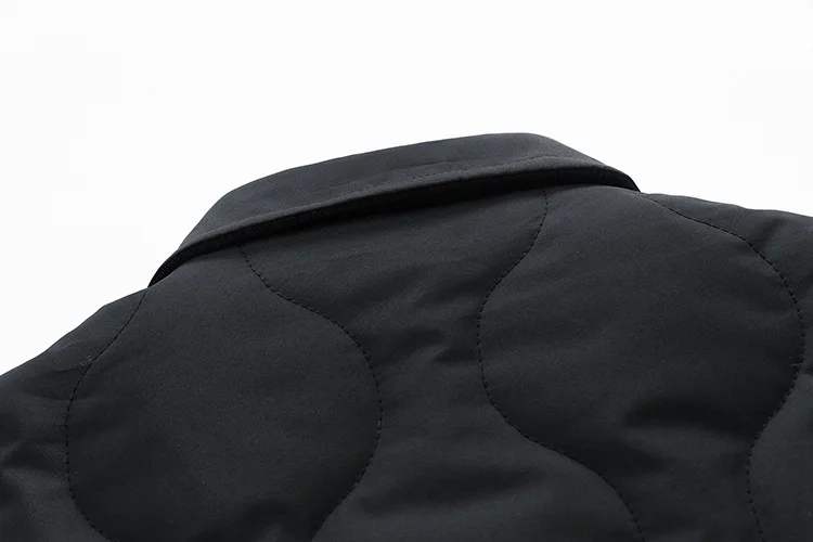 Men Turn-down Collar Multi Pockets Solid Color Simple Basic Daily Casual Trendy Parkas Autumn Winter New Fashion Coats Male Tops