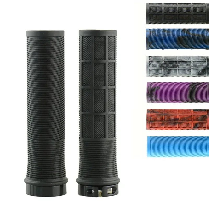 

TPR Bike Grips Single-sided Locking Bicycle Handle Bar Grips MTB Mountain Bike Ultralight Non-slip Handlebar Cover